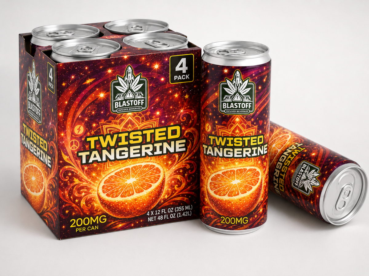Twisted Tangerine THC Beverage – Blast Off Bev